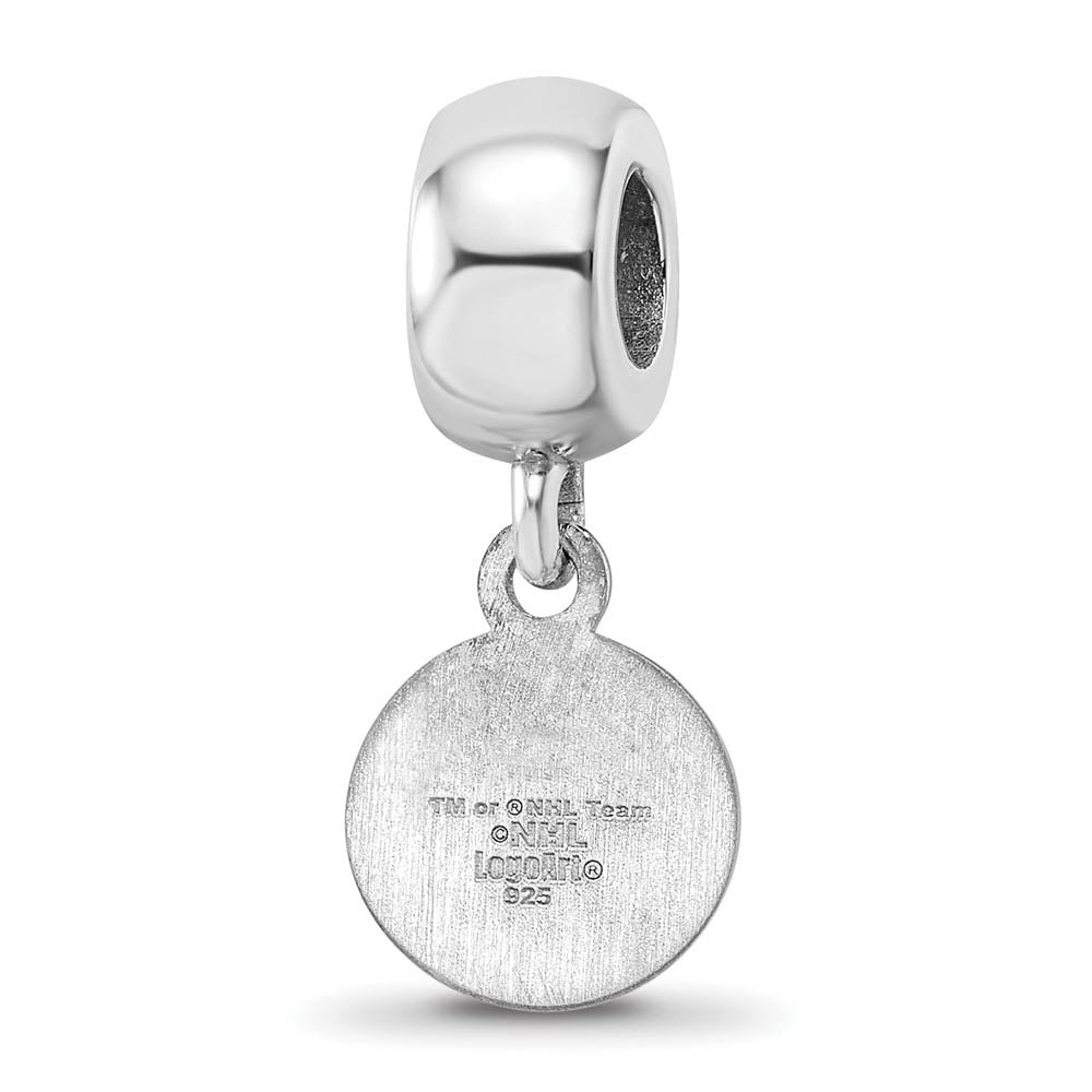 Alternate view of the Sterling Silver Rhodium Plated NHL NY Islanders XS Dangle Bead Charm by The Black Bow Jewelry Co.