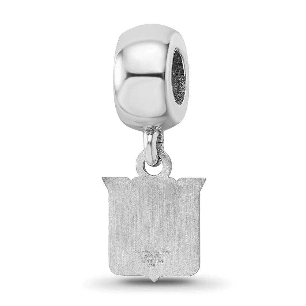 Alternate view of the Sterling Silver Rhodium Plated NHL NY Rangers XS Dangle Bead Charm by The Black Bow Jewelry Co.