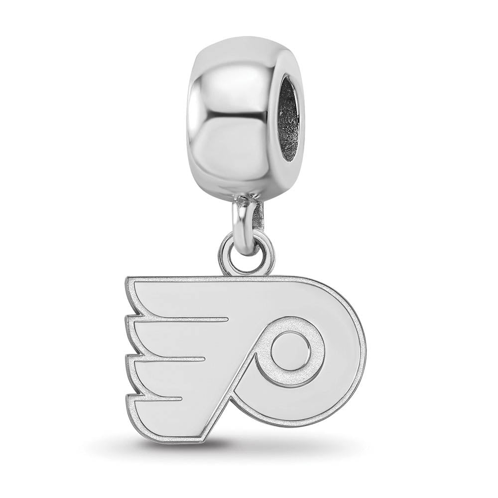 Sterling Silver Rhodium Plated NHL Philadelphia Flyers XS Dangle Bead, Item B19109 by The Black Bow Jewelry Co.