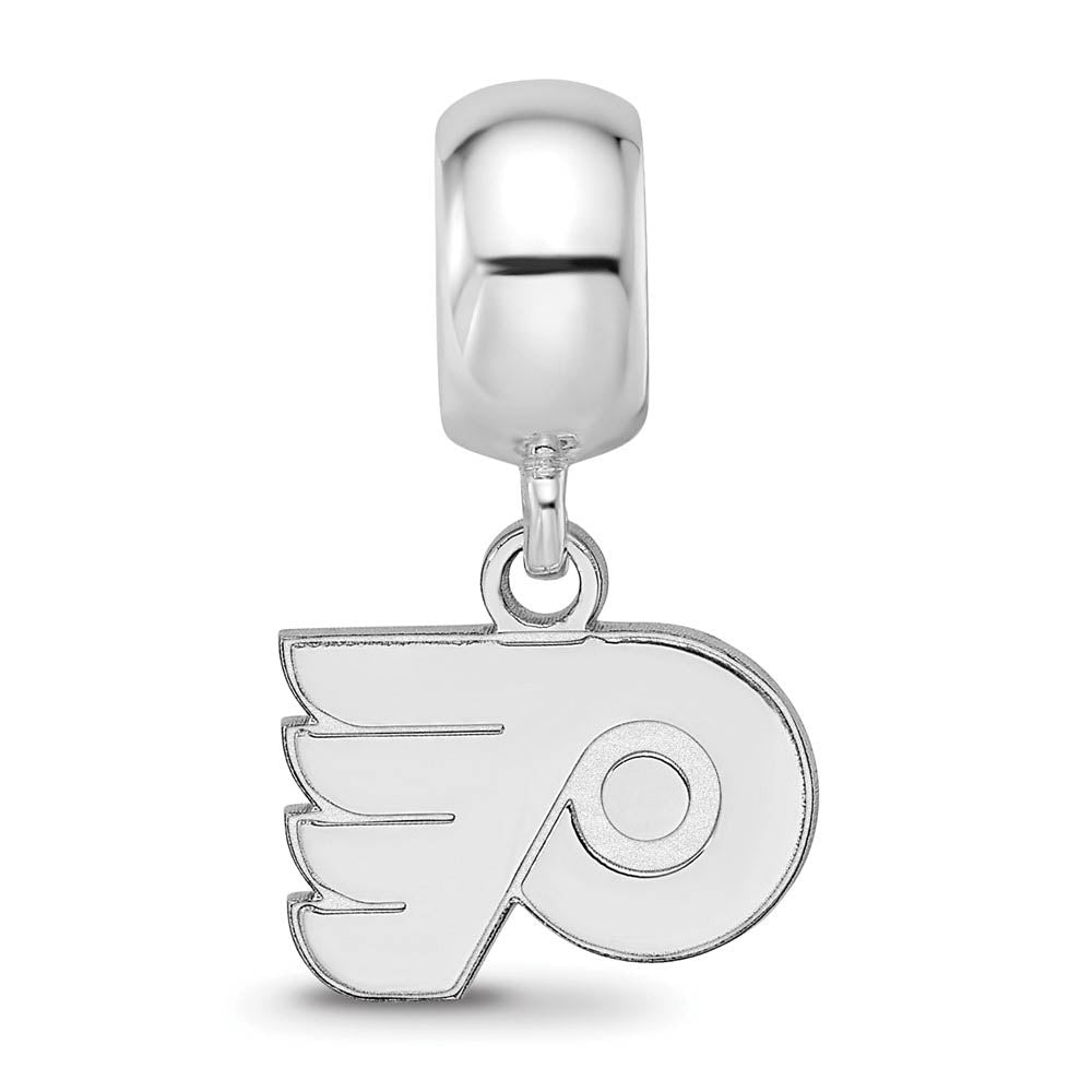 Alternate view of the Sterling Silver Rhodium Plated NHL Philadelphia Flyers XS Dangle Bead by The Black Bow Jewelry Co.