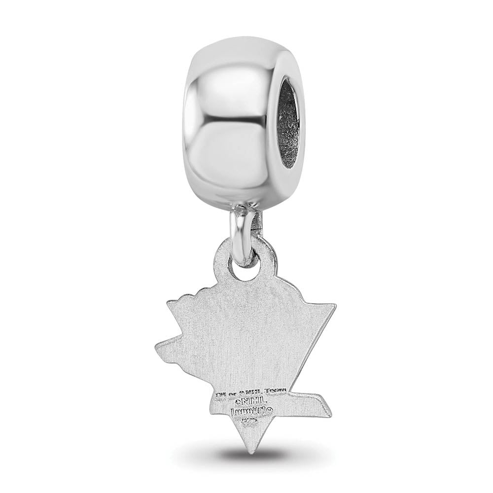 Alternate view of the Sterling Silver Rhodium Plated NHL Pittsburgh Penguins XS Dangle Bead by The Black Bow Jewelry Co.