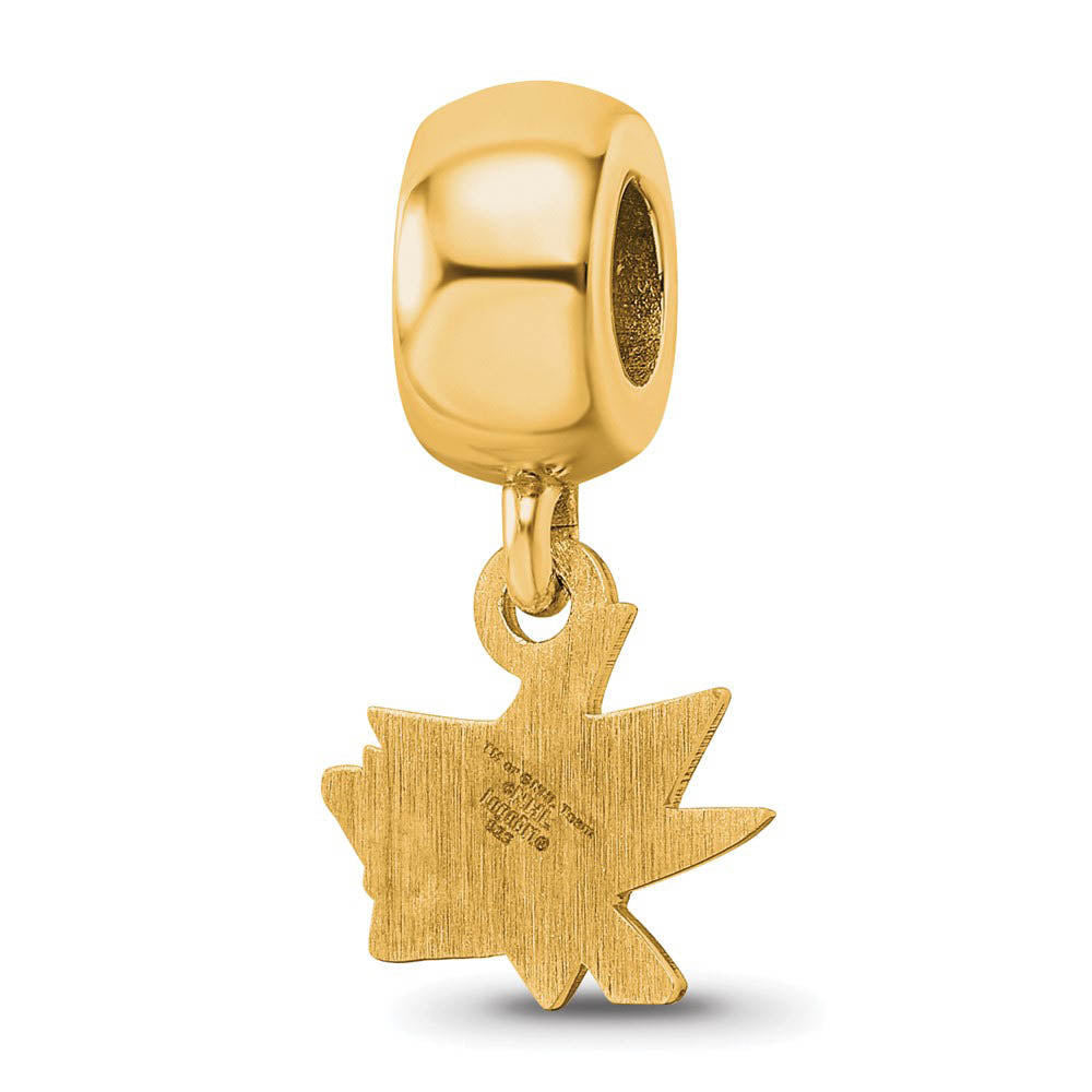 Alternate view of the 14KY Gold Plated Sterling Silver NHL San Jose Sharks XS Dangle Bead by The Black Bow Jewelry Co.