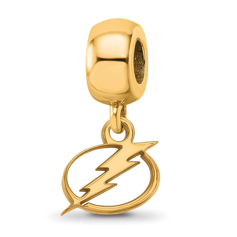 S.S. 14K Yellow Gold Plated NHL Tampa Bay Lightning XS Dangle Bead, Item B19116 by The Black Bow Jewelry Co.