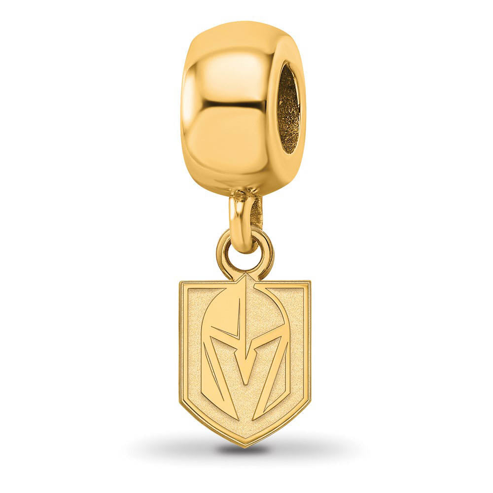 14K Yellow Gold Plated Sterling Silver NHL Vegas Golden Knights Bead, Item B19122 by The Black Bow Jewelry Co.