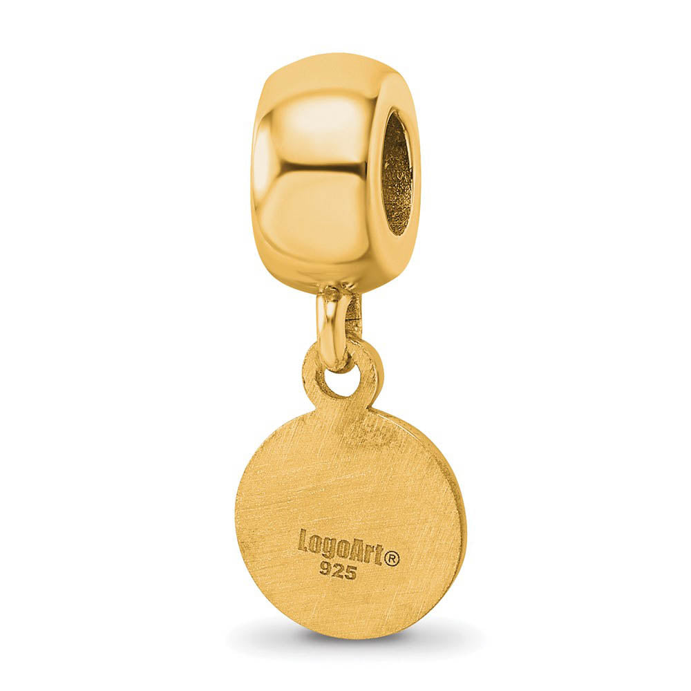 Alternate view of the 14KY Gold Plated Sterling Silver MLB Toronto Blue Jays XS Dangle Bead by The Black Bow Jewelry Co.