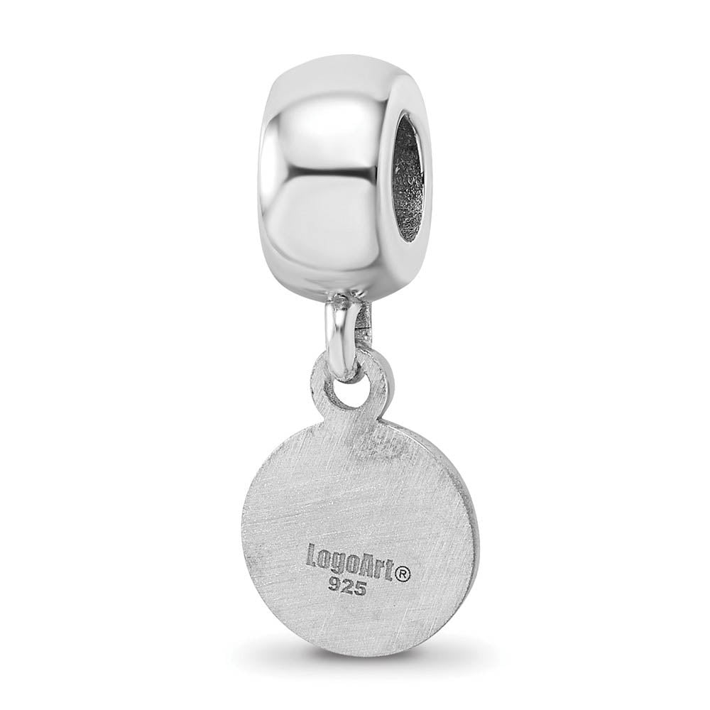 Alternate view of the Sterling Silver Rhodium Plated MLB Toronto Blue Jays XS Dangle Bead by The Black Bow Jewelry Co.