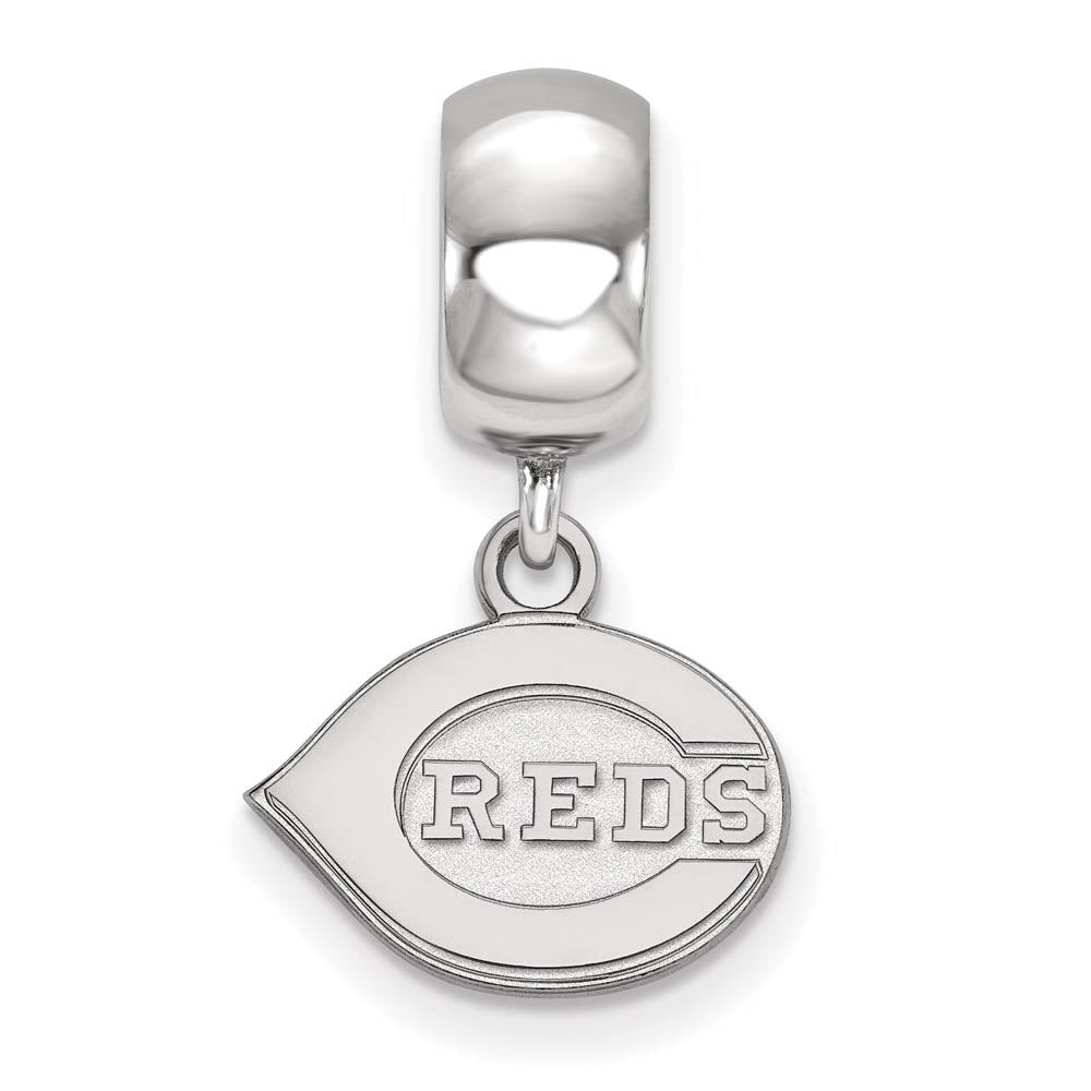 Alternate view of the Sterling Silver Rhodium Plated MLB Cincinnati Reds XS Dangle Bead by The Black Bow Jewelry Co.