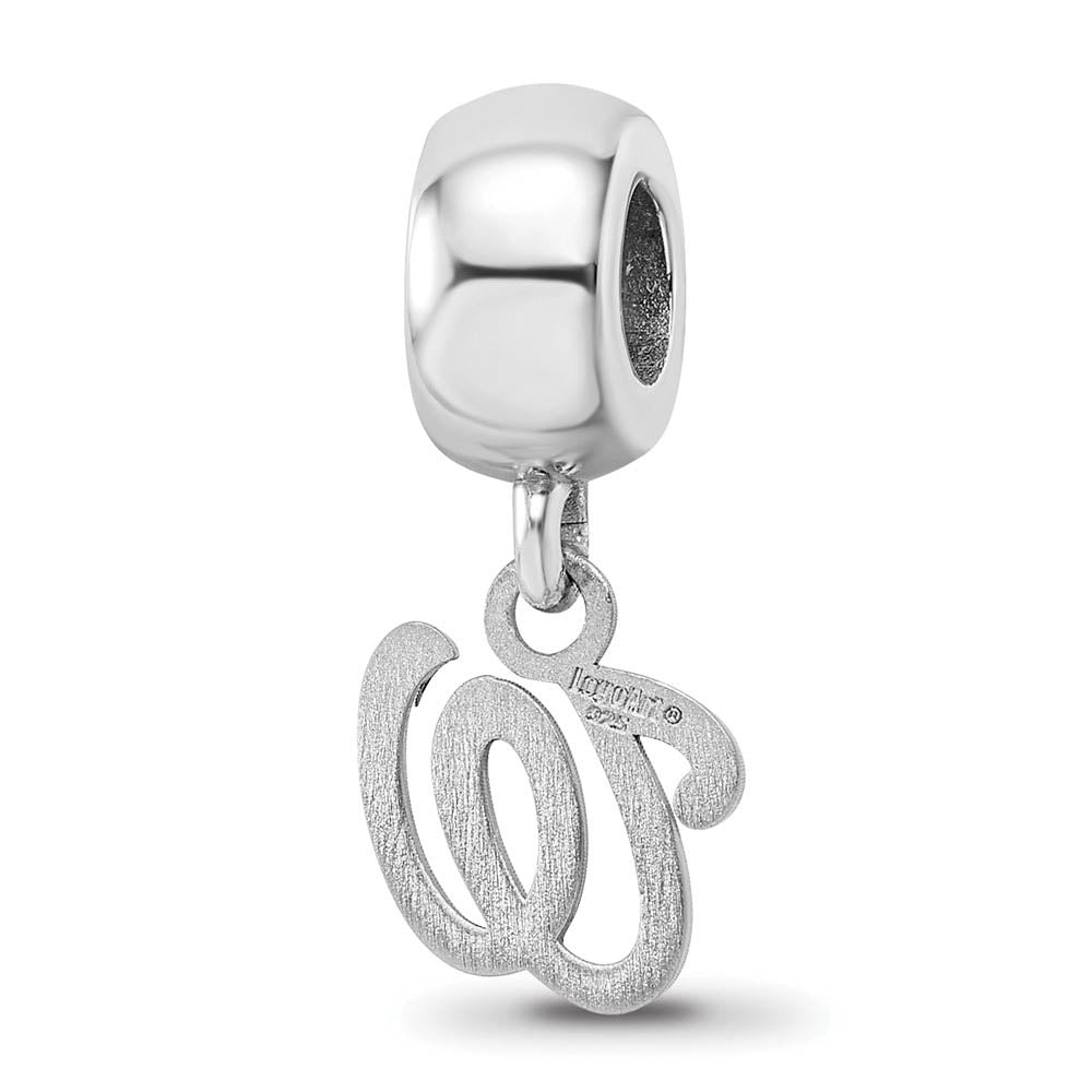 Alternate view of the Sterling Silver Rhodium Plated MLB Washington Nationals Dangle Bead by The Black Bow Jewelry Co.