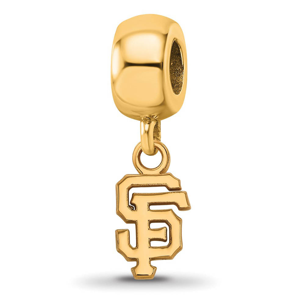 14KY Gold Plated Sterling Silver MLB San Fran. Giants XS Dangle Bead, Item B19190 by The Black Bow Jewelry Co.