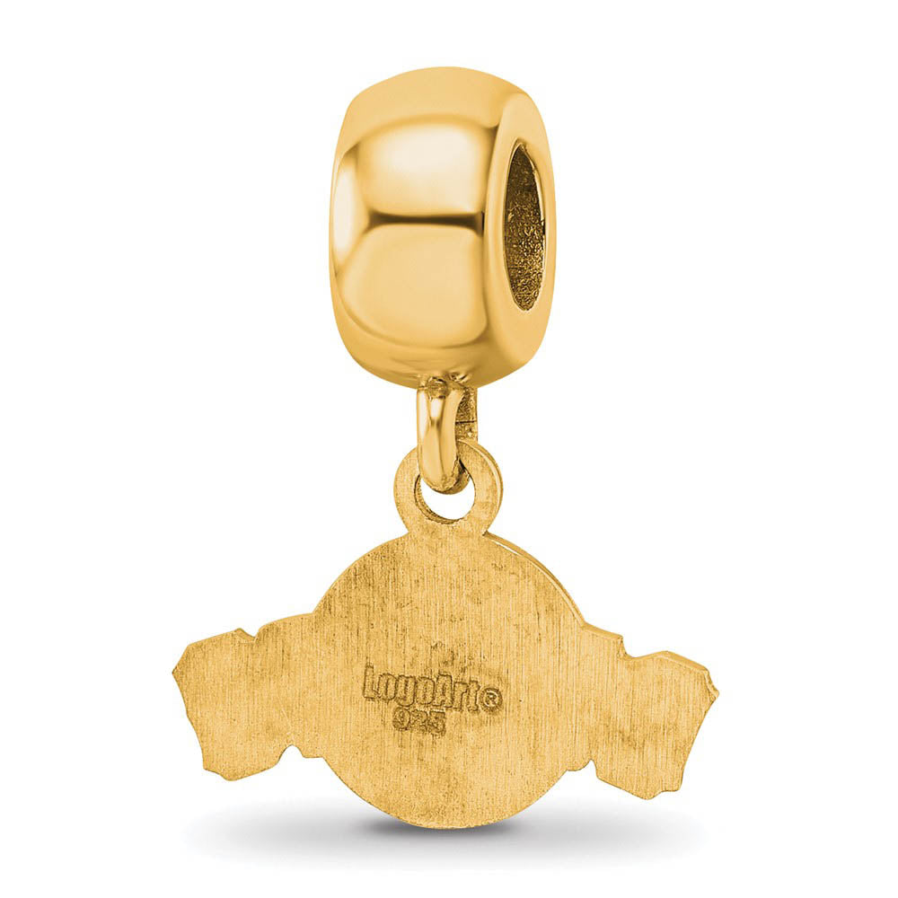 Alternate view of the 14K Yellow Gold Plated Sterling Silver MLB SF Giants XS Dangle Bead by The Black Bow Jewelry Co.