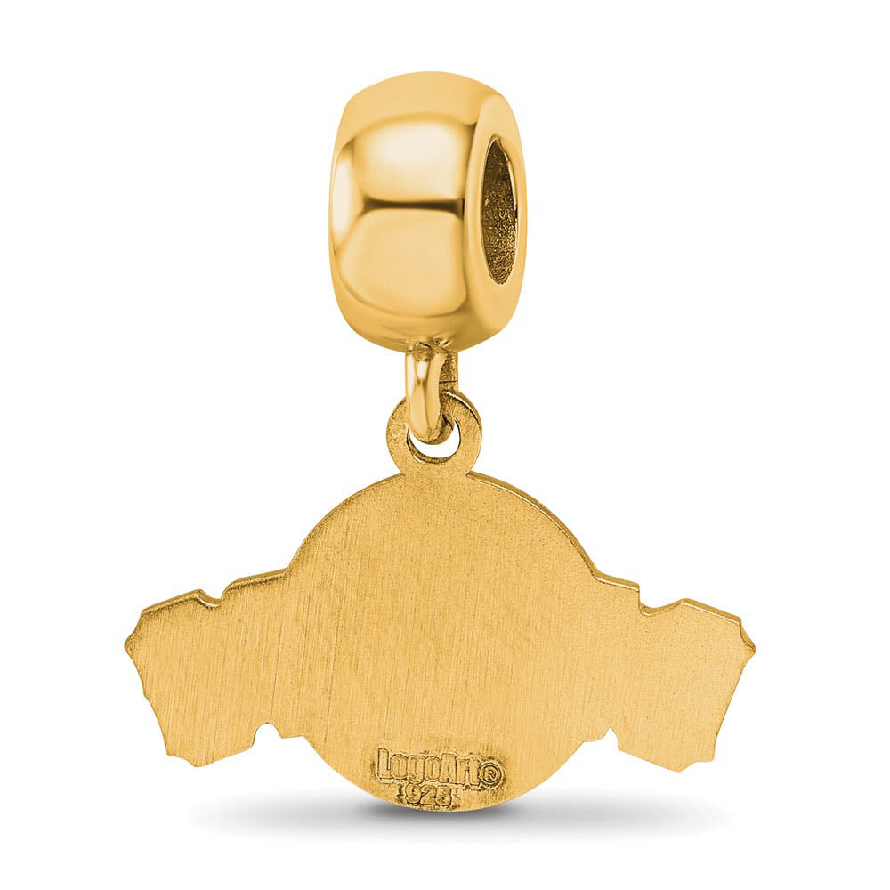 Alternate view of the 14K Yellow Gold Plated Sterling Silver MLB SF Giants SM Dangle Bead by The Black Bow Jewelry Co.