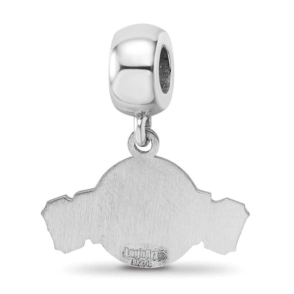 Alternate view of the Sterling Silver Rhodium Plated MLB SF Giants SM Dangle Bead Charm by The Black Bow Jewelry Co.