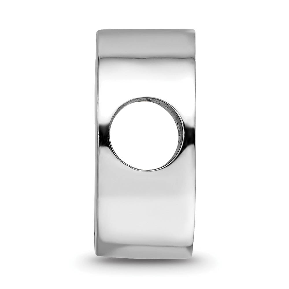 Alternate view of the Sterling Silver Rhodium Plated MLB Toronto Blue Jays Enamel Bead Charm by The Black Bow Jewelry Co.