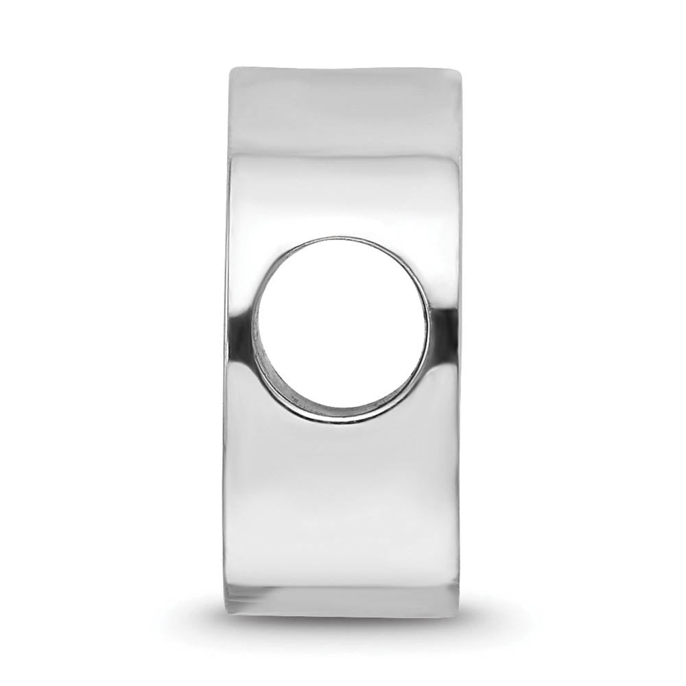 Alternate view of the Sterling Silver Rhodium Plated MLB Washington Nationals Enamel Bead by The Black Bow Jewelry Co.