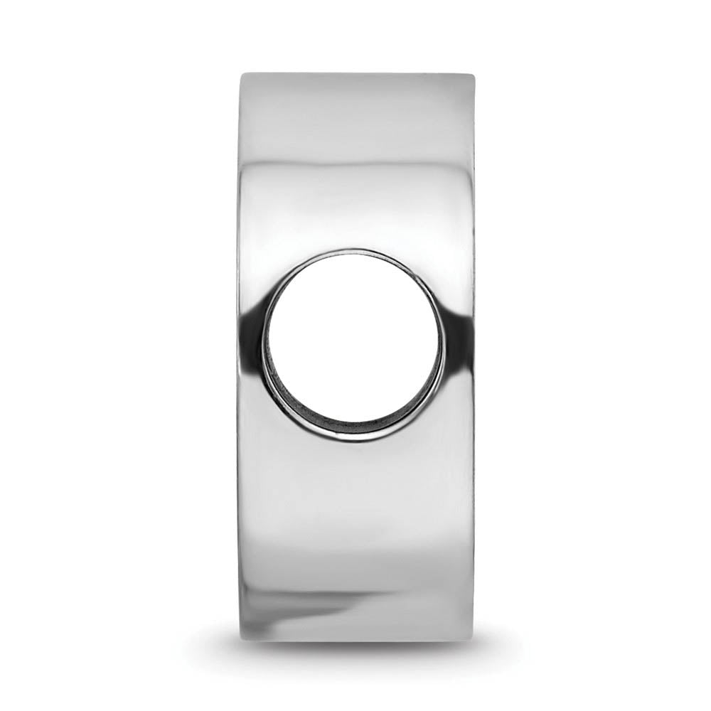 Alternate view of the Sterling Silver Rhodium Plated MLB Texas Rangers Enameled Bead Charm by The Black Bow Jewelry Co.