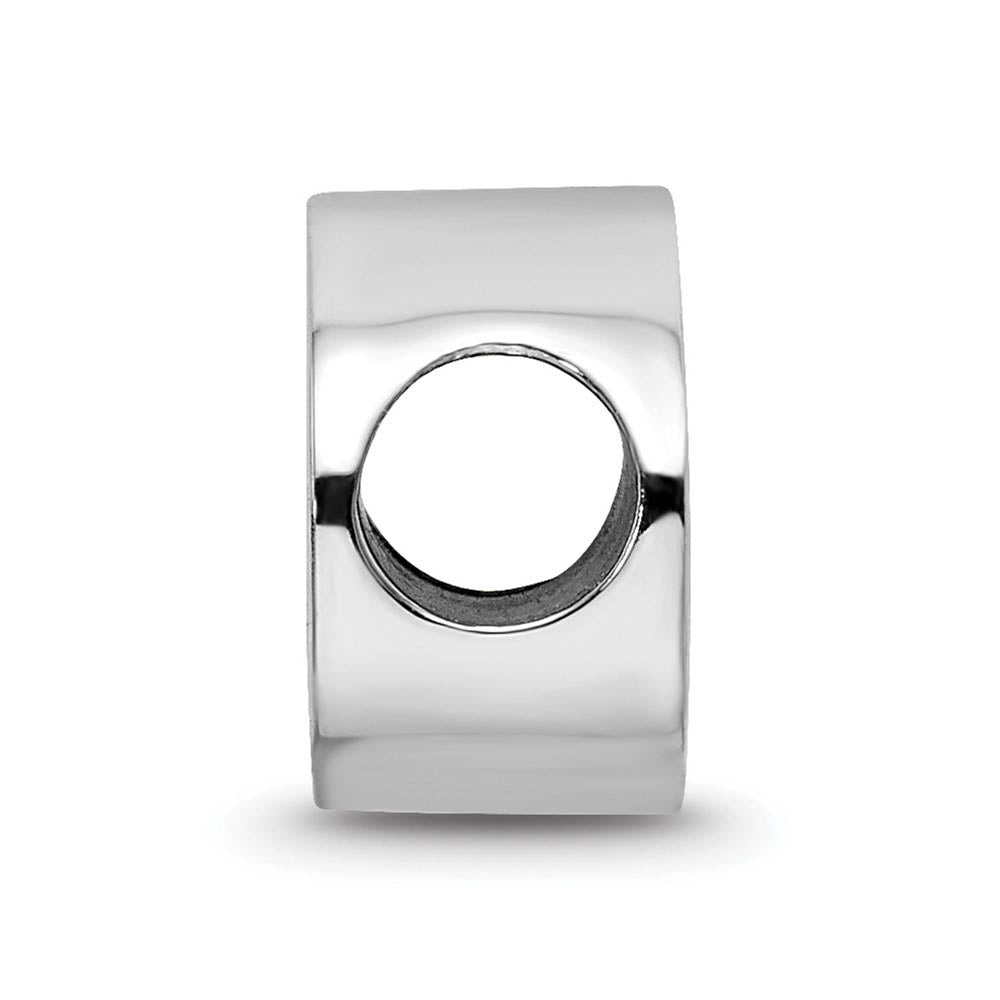 Alternate view of the Sterling Silver Rhodium Plated MLB Cincinnati Reds Enameled Bead Charm by The Black Bow Jewelry Co.