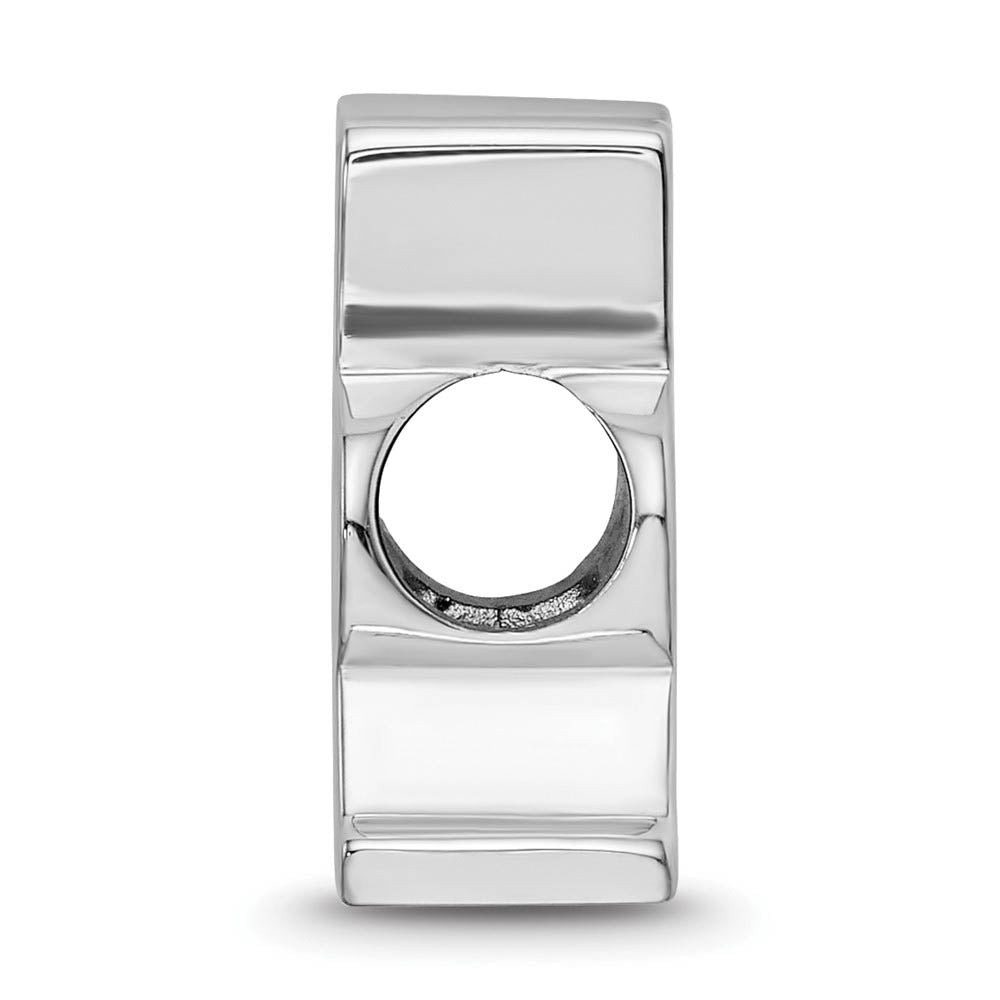 Alternate view of the Sterling Silver Rhodium Plated MLB Colorado Rockies Enamel Bead Charm by The Black Bow Jewelry Co.