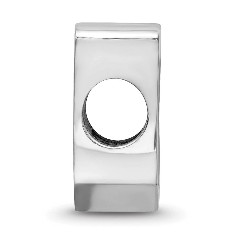 Alternate view of the Sterling Silver Rhodium Plated MLB Kansas City Royals Enameled Bead by The Black Bow Jewelry Co.