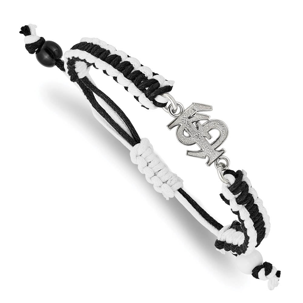 Stainless Steel Florida State SM Adjustable Slip-On Cord Bracelet 9 In, Item B19255 by The Black Bow Jewelry Co.