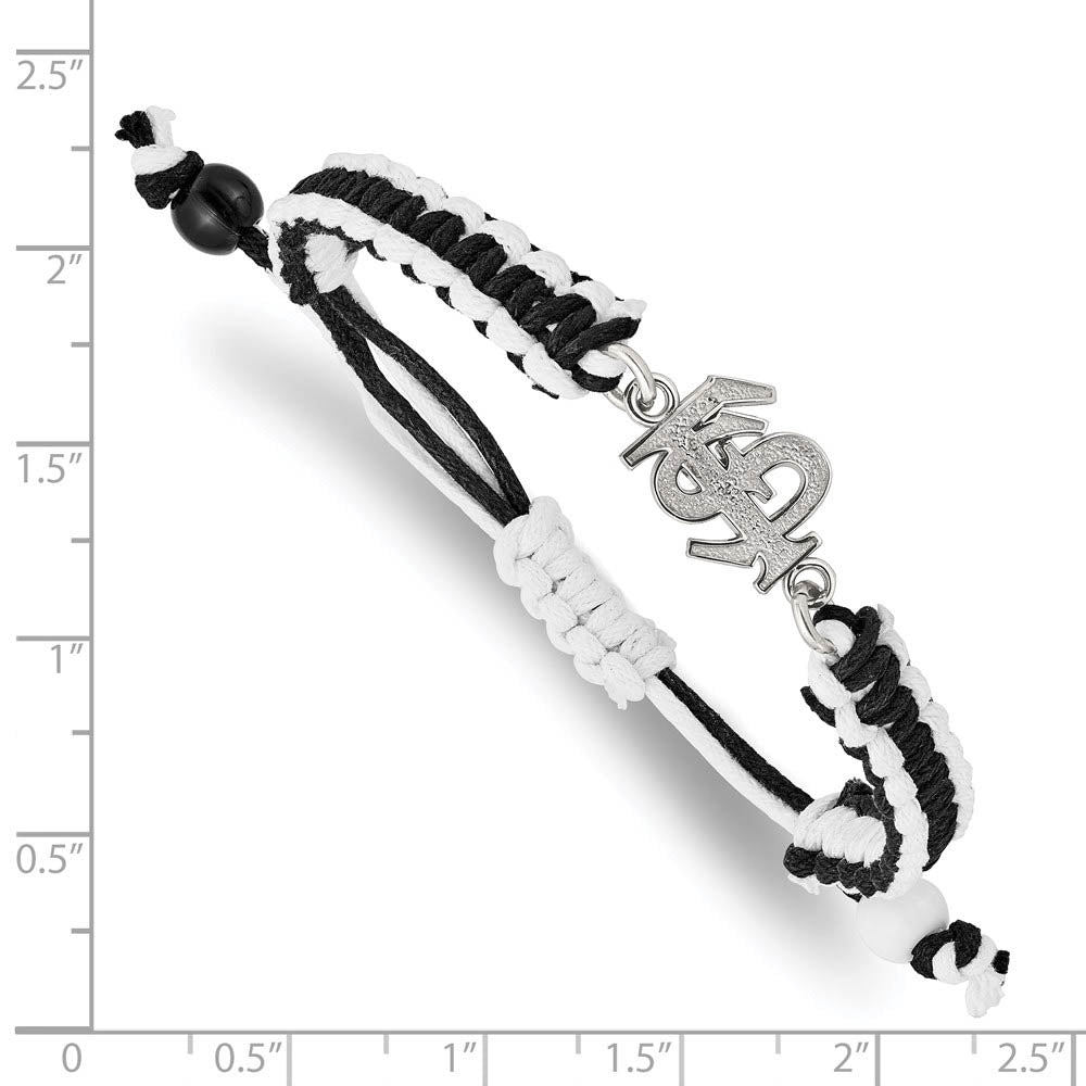 Alternate view of the Stainless Steel Florida State SM Adjustable Slip-On Cord Bracelet 9 In by The Black Bow Jewelry Co.