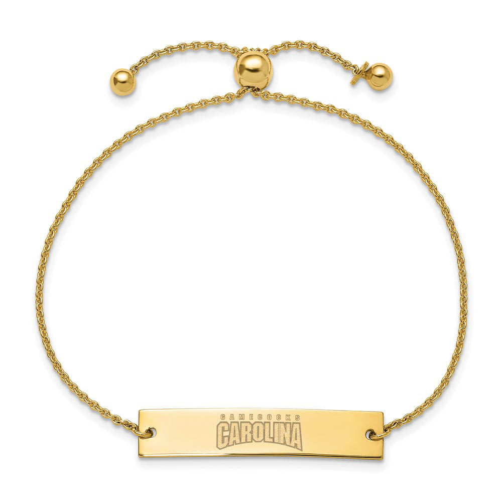 Alternate view of the 14K Yellow Gold Plated Sterling Silver S. Carolina Adj Bracelet 9 Inch by The Black Bow Jewelry Co.