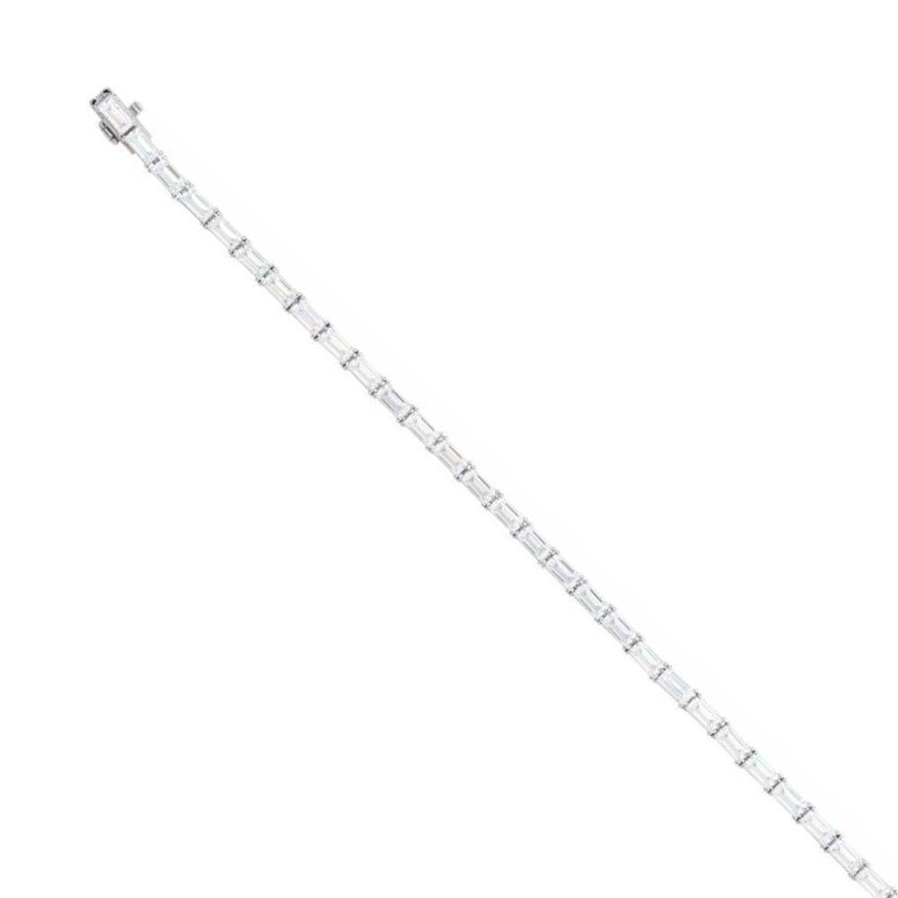 Alternate view of the 14K Yellow or White Gold 6 1/5 CTW Lab Grown Diamond Bracelet, 7 Inch by The Black Bow Jewelry Co.