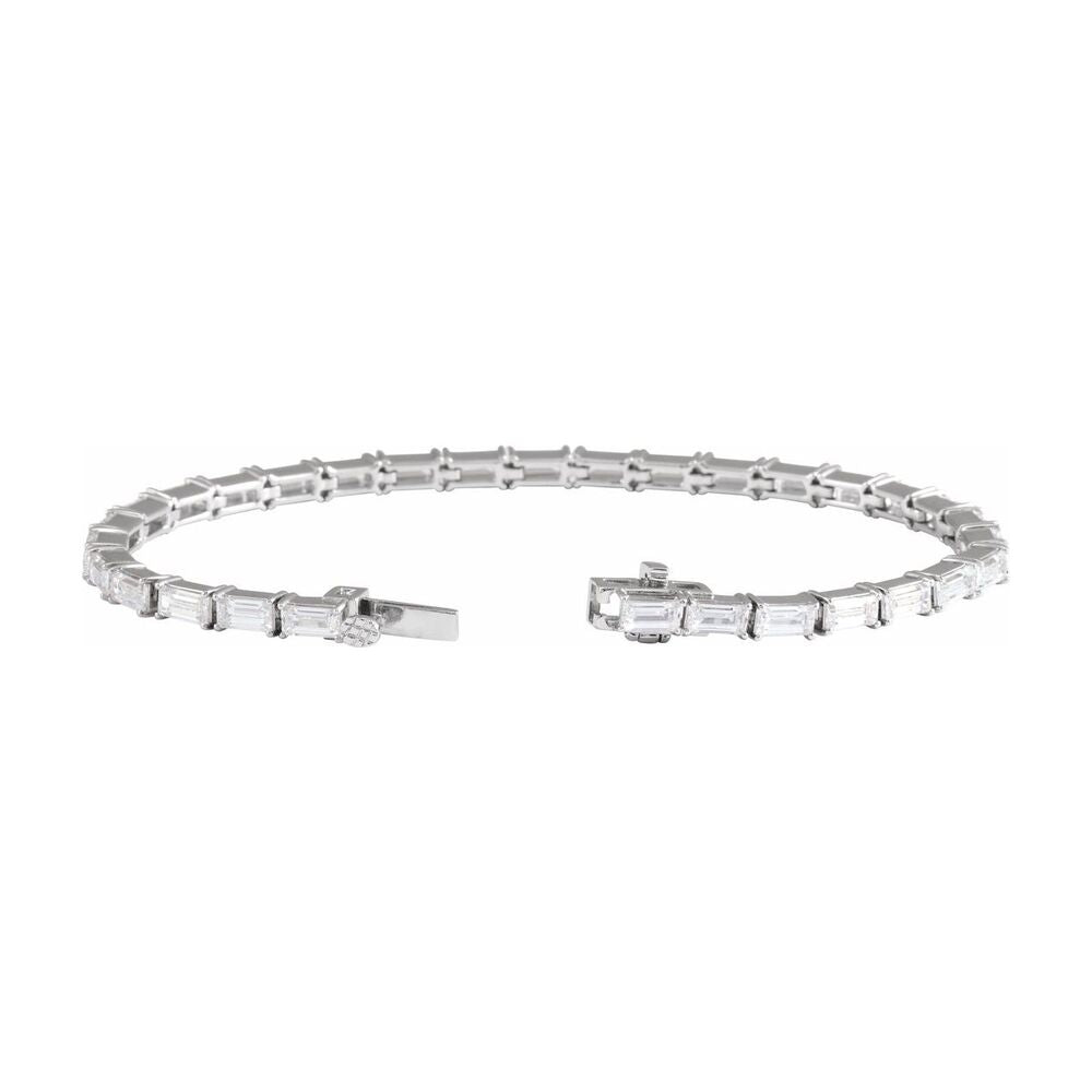 Alternate view of the 14K White Gold 6 1/5 CTW Lab Grown Diamond (VS, G-H) Bracelet, 7 Inch by The Black Bow Jewelry Co.