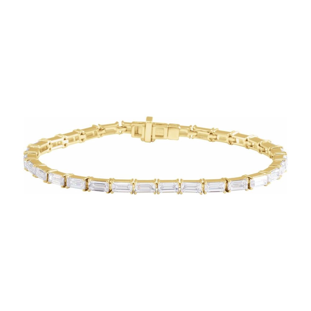 Alternate view of the 14K Yellow or White Gold 6 1/5 CTW Lab Grown Diamond Bracelet, 7 Inch by The Black Bow Jewelry Co.