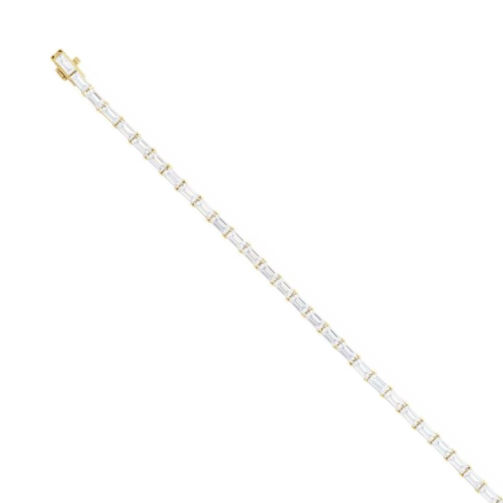 Alternate view of the 14K Yellow or White Gold 6 1/5 CTW Lab Grown Diamond Bracelet, 7 Inch by The Black Bow Jewelry Co.
