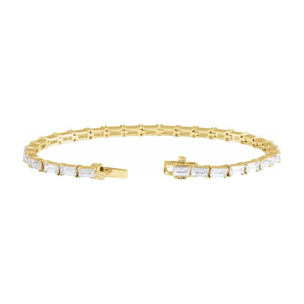 Alternate view of the 14K Yellow Gold 6 1/5 CTW Lab Grown Diamond (VS, G-H) Bracelet, 7 Inch by The Black Bow Jewelry Co.