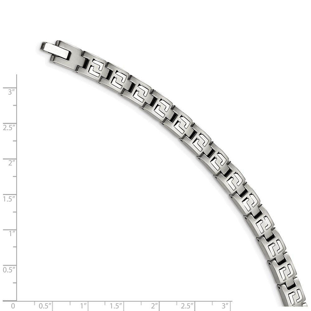 Alternate view of the Men's Stainless Steel Multi Finish Bracelet, 8.5 Inch by The Black Bow Jewelry Co.