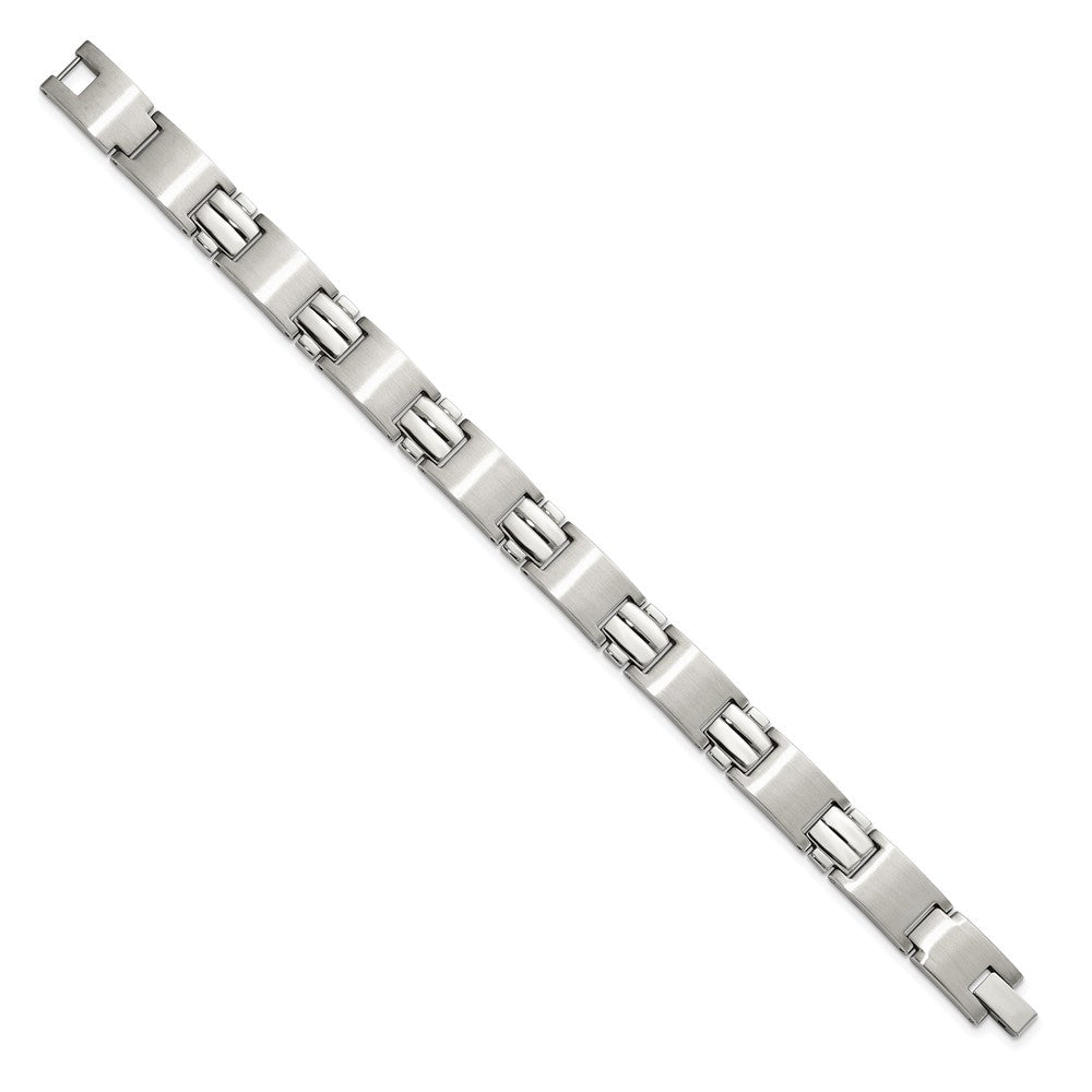 Alternate view of the Men&#39;s 10mm Stainless Steel Multi Finish Bracelet, 8.5 Inch by The Black Bow Jewelry Co.