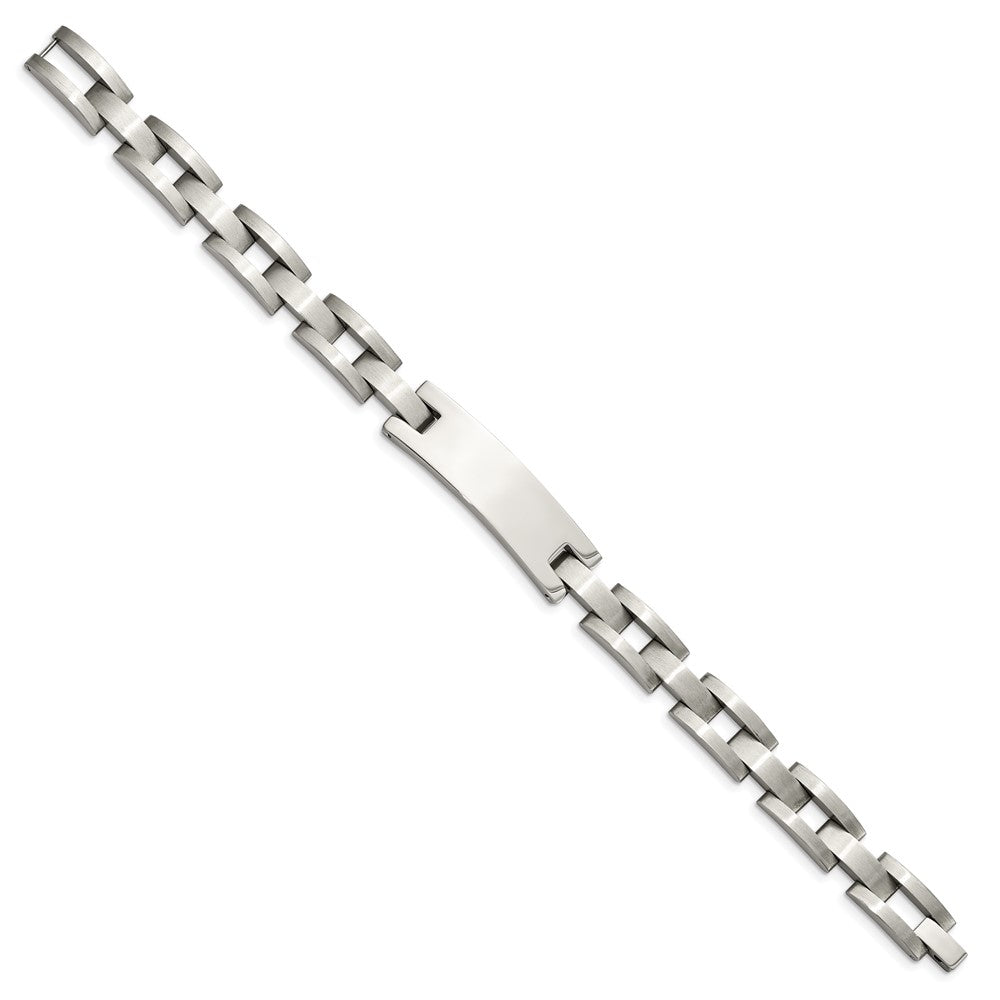 Alternate view of the Men&#39;s Stainless Steel 12mm I.D. Bracelet, 9.25 Inch by The Black Bow Jewelry Co.