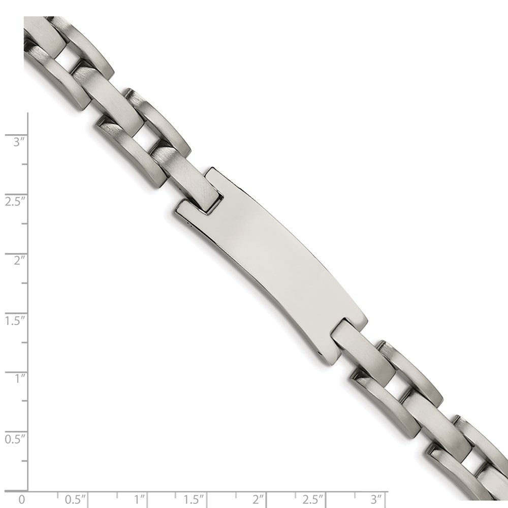 Alternate view of the Men&#39;s Stainless Steel 12mm I.D. Bracelet, 9.25 Inch by The Black Bow Jewelry Co.