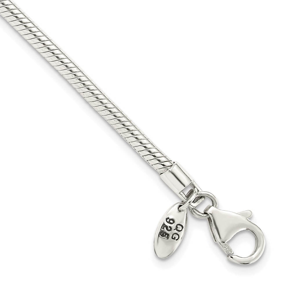 Miabella Italian 925 Sterling Silver Puffy Mariner Link Chain Bracelet for Women, Made in Italy (7