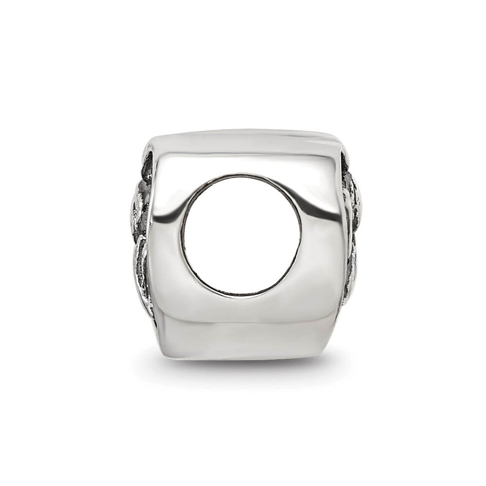 Alternate view of the Sterling Silver Angel in Your Heart Bead Charm by The Black Bow Jewelry Co.