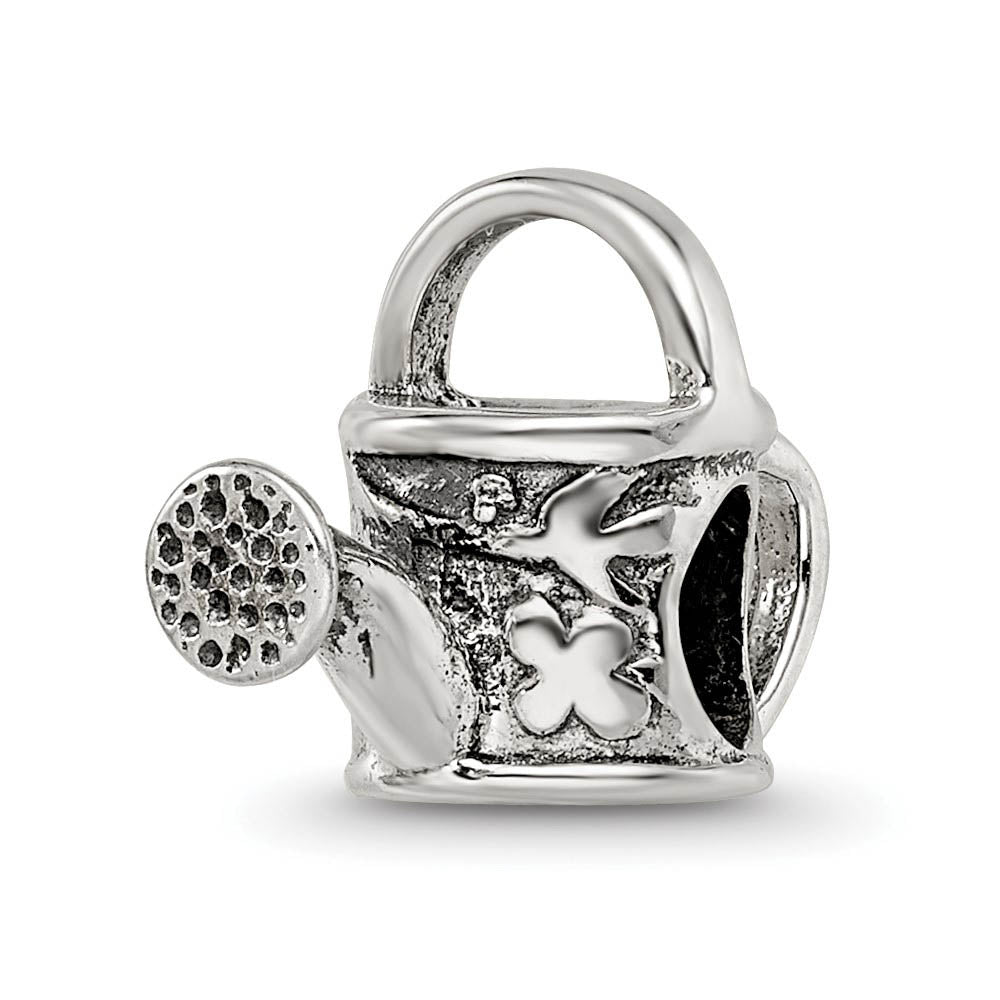 Sterling Silver Watering Can Bead Charm, Item B8747 by The Black Bow Jewelry Co.