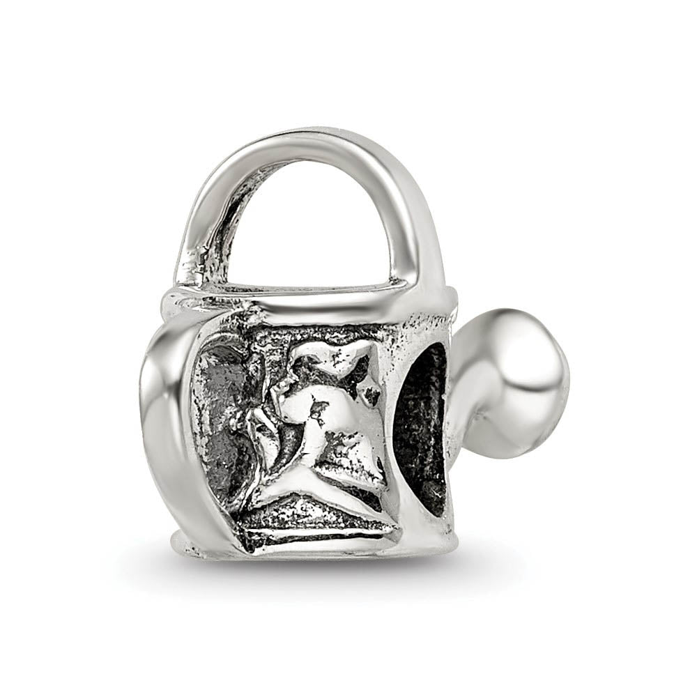 Alternate view of the Sterling Silver Watering Can Bead Charm by The Black Bow Jewelry Co.