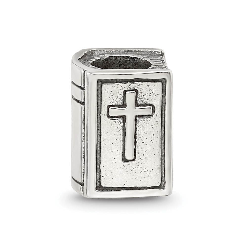 Alternate view of the Sterling Silver Bible Bead Charm by The Black Bow Jewelry Co.