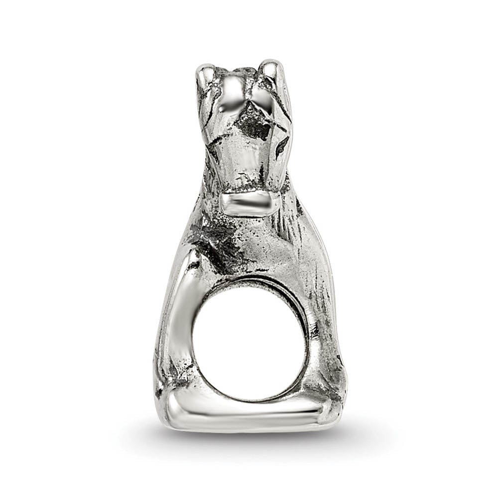 Alternate view of the Sterling Silver Prancing Horse Bead Charm by The Black Bow Jewelry Co.