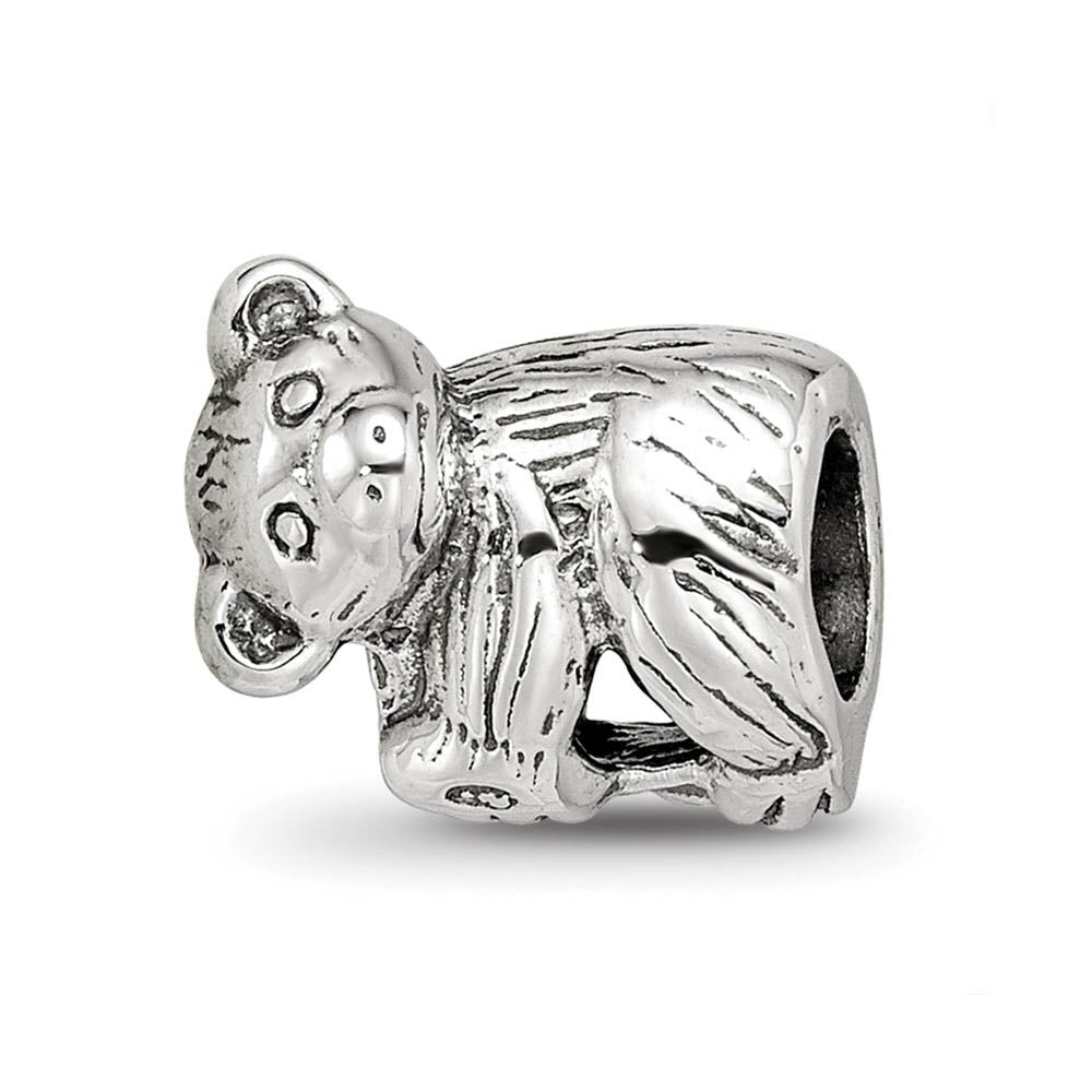 Sterling Silver Baby Bear Bead Charm, Item B8856 by The Black Bow Jewelry Co.