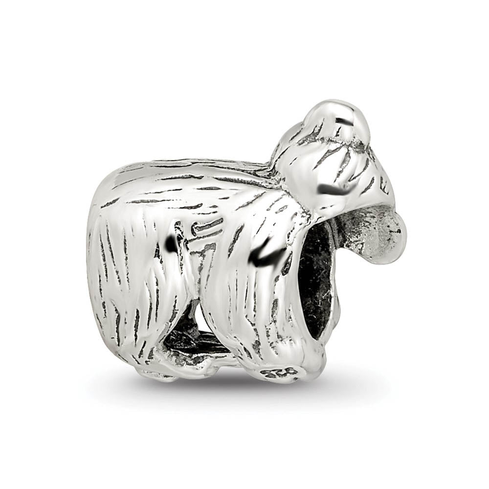 Alternate view of the Sterling Silver Baby Bear Bead Charm by The Black Bow Jewelry Co.