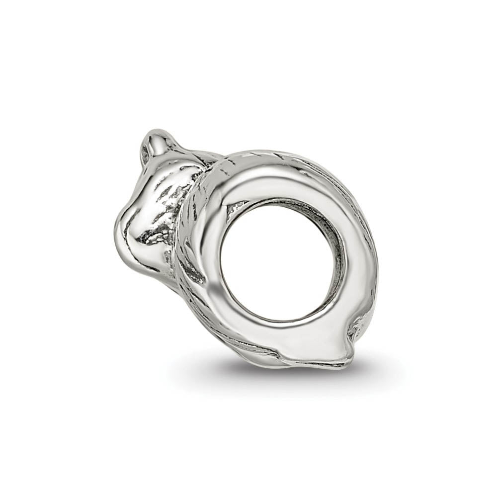 Alternate view of the Sterling Silver Baby Bear Bead Charm by The Black Bow Jewelry Co.