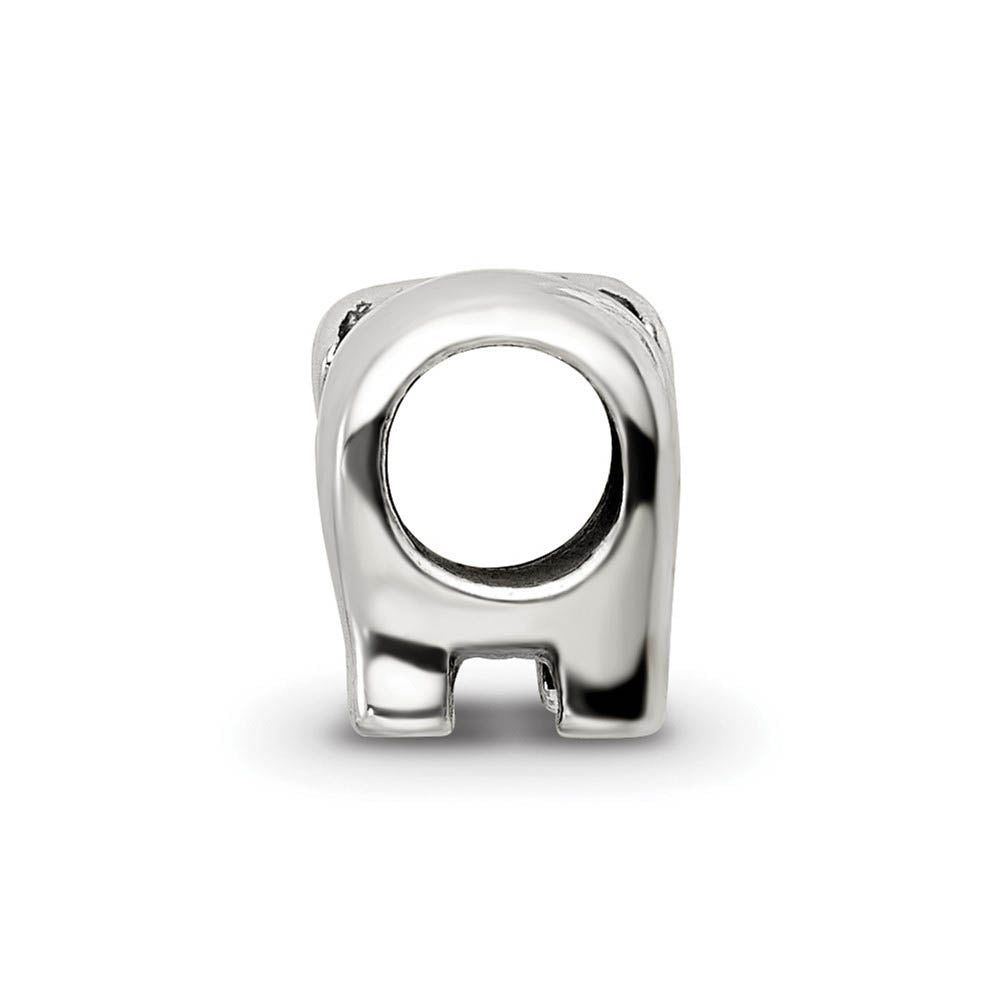 Alternate view of the Sterling Silver Walking Elephant Bead Charm by The Black Bow Jewelry Co.