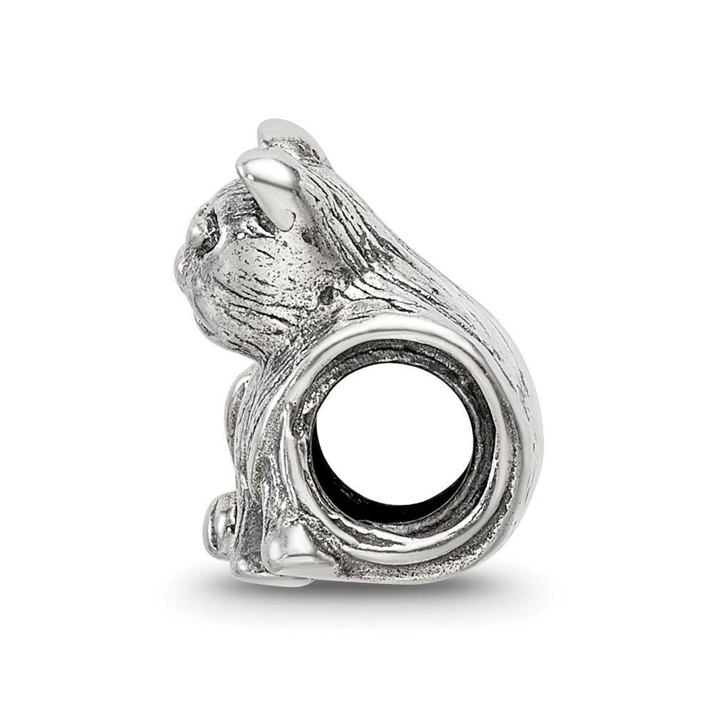 Alternate view of the Sterling Silver Cat Ready to Pounce Bead Charm by The Black Bow Jewelry Co.