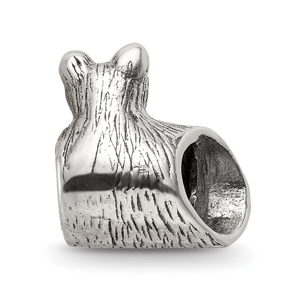 Alternate view of the Sterling Silver Cat Ready to Pounce Bead Charm by The Black Bow Jewelry Co.