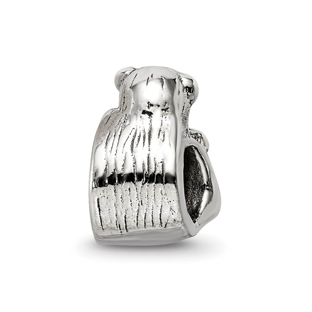 Alternate view of the Sterling Silver Monkey and Baby Bead Charm by The Black Bow Jewelry Co.