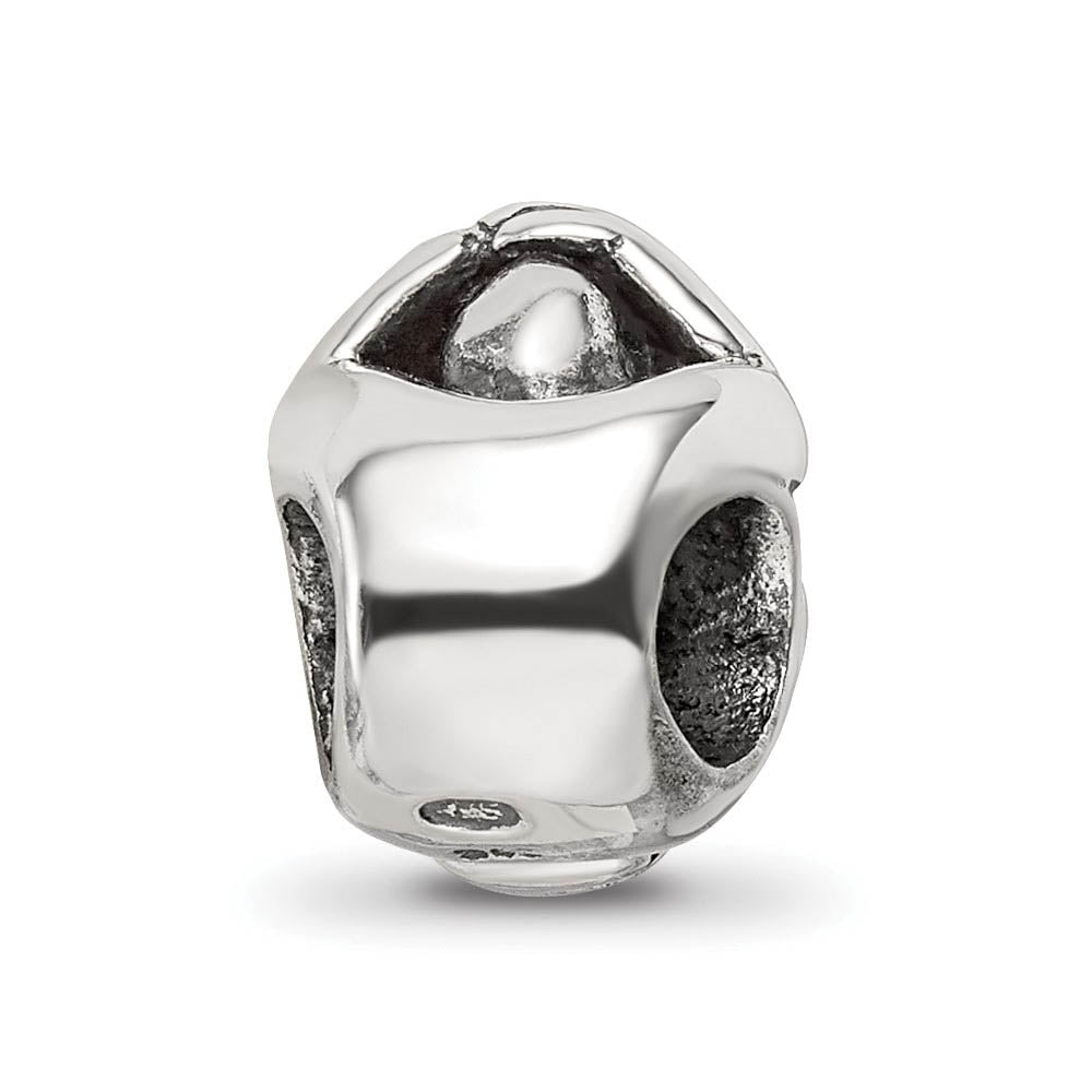 Alternate view of the Sterling Silver Laughing Monkey Bead Charm by The Black Bow Jewelry Co.
