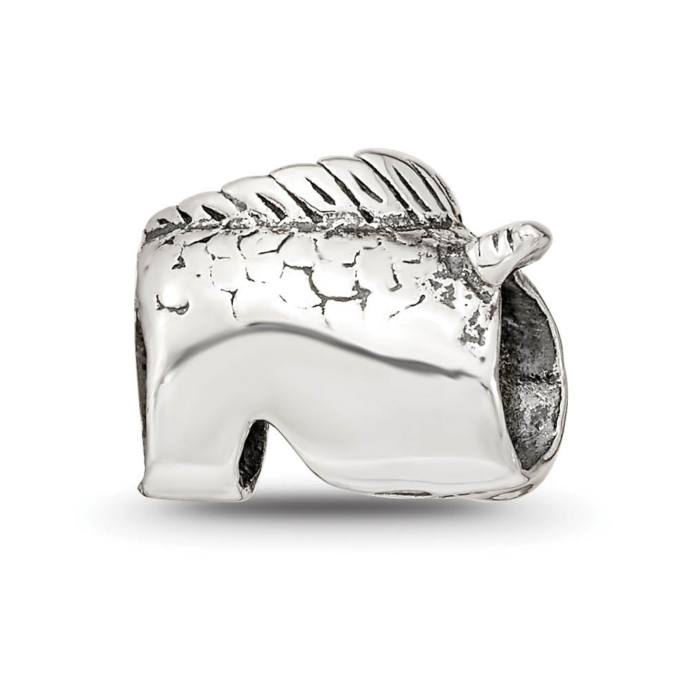 Alternate view of the Sterling Silver Swimming Fish Bead Charm by The Black Bow Jewelry Co.