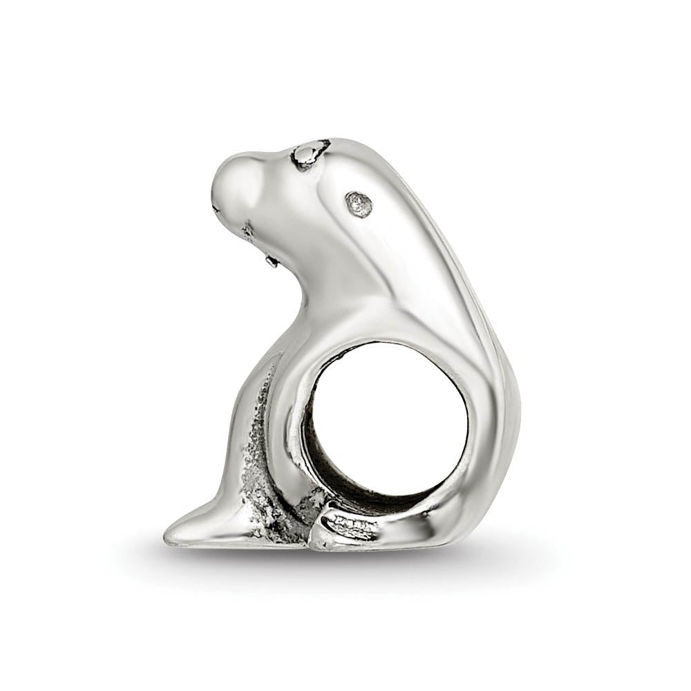 Alternate view of the Sterling Silver Sea Lion Bead Charm by The Black Bow Jewelry Co.